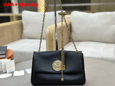 Chloe Heritage Shoulder Bag in Grained Leather Black Replica