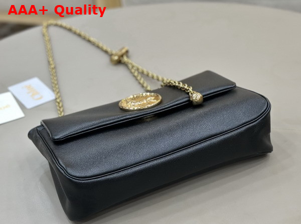 Chloe Heritage Shoulder Bag in Grained Leather Black Replica