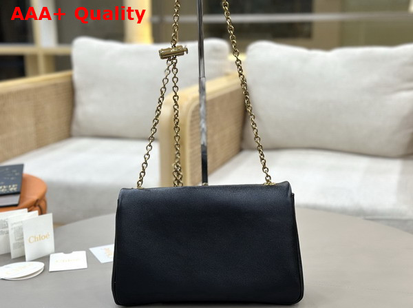 Chloe Heritage Shoulder Bag in Grained Leather Black Replica