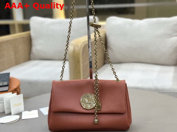 Chloe Heritage Shoulder Bag in Grained Leather Wooden Orange Replica