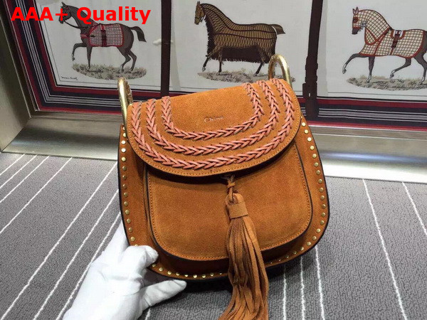 Chloe Hudson Bag in Brown Suede Leather with Tassel Replica