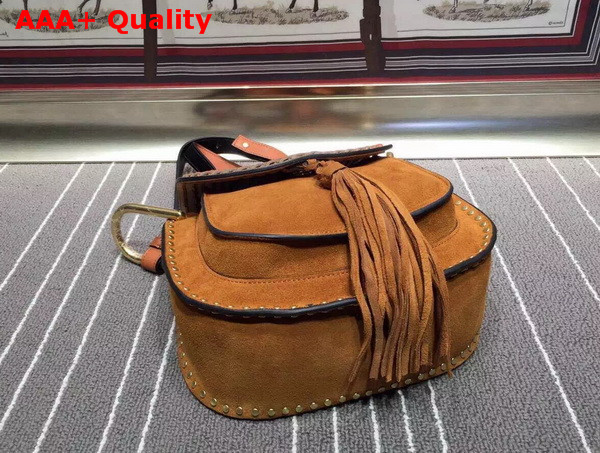 Chloe Hudson Bag in Brown Suede Leather with Tassel Replica