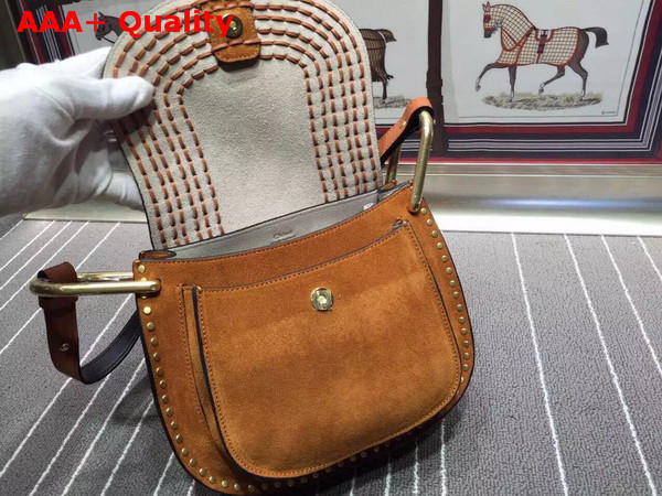 Chloe Hudson Bag in Brown Suede Leather with Tassel Replica