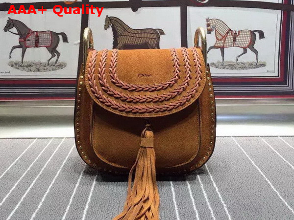 Chloe Hudson Bag in Brown Suede Leather with Tassel Replica