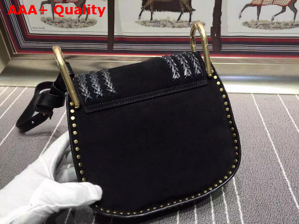 Chloe Hudson Bag in Suede Leather with Tassel Black Replica