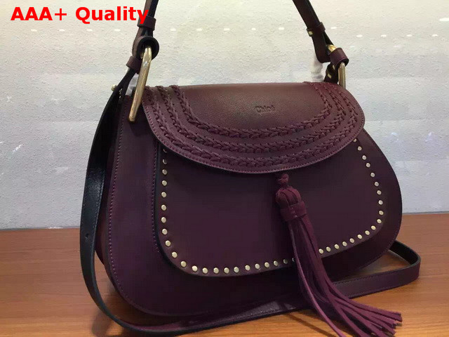 Chloe Hudson Large Bag In Oxblood Calfskin Replica