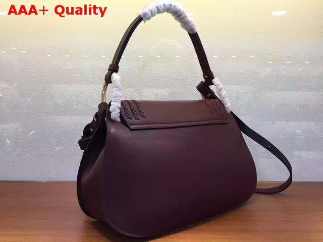 Chloe Hudson Large Bag In Oxblood Calfskin Replica