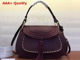 Chloe Hudson Large Bag In Oxblood Calfskin Replica