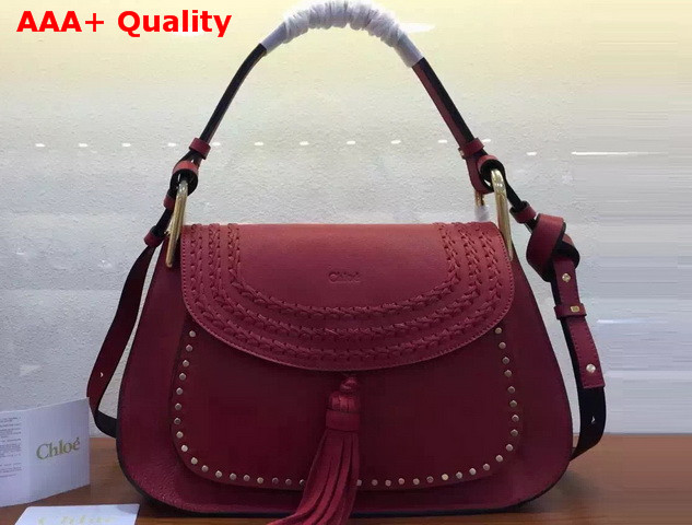 Chloe Hudson Large Bag in Red Smooth Calfskin Replica