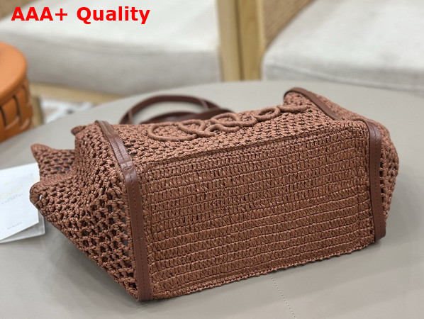 Chloe Iconic Double Carry Bag in Clay Brown Raffia Replica
