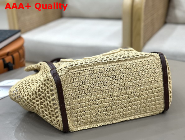 Chloe Iconic Double Carry Bag in Raffia Hot Sand Replica