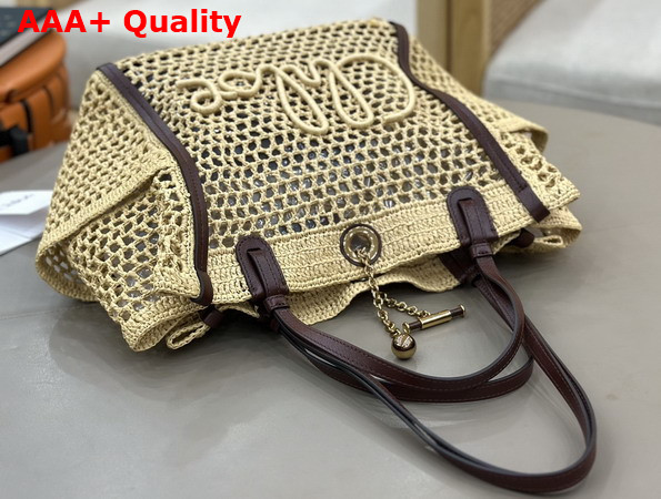 Chloe Iconic Double Carry Bag in Raffia Hot Sand Replica