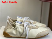 Chloe Kick Sneaker in Beige Leather and Suede Replica