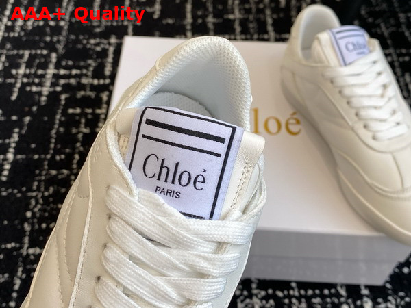 Chloe Kick Sneaker in White Calfskin Replica