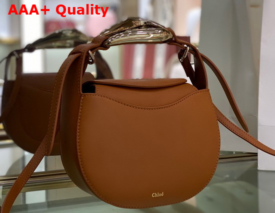 Chloe Kiss Small Purse in Arizona Brown Small Grain Calfskin Replica