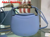 Chloe Kiss Small Purse in Gentle Blue Small Grain Calfskin Replica