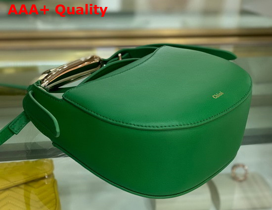 Chloe Kiss Small Purse in Green Small Grain Calfskin Replica