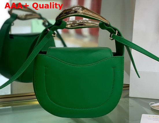 Chloe Kiss Small Purse in Green Small Grain Calfskin Replica