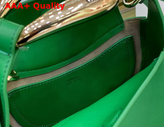 Chloe Kiss Small Purse in Green Small Grain Calfskin Replica