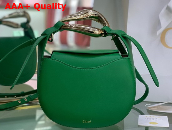 Chloe Kiss Small Purse in Green Small Grain Calfskin Replica