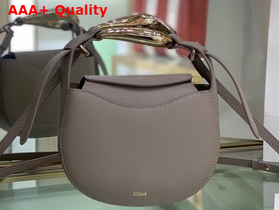 Chloe Kiss Small Purse in Motty Gray Small Grain Calfskin Replica