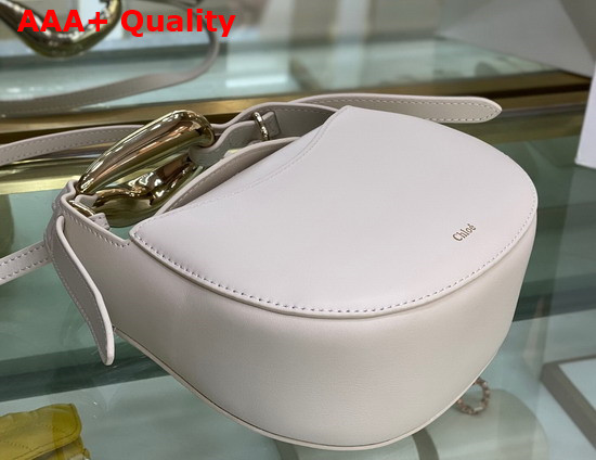 Chloe Kiss Small Purse in Natural White Small Grain Calfskin Replica
