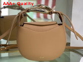 Chloe Kiss Small Purse in Sandy Beige Small Grain Calfskin Replica