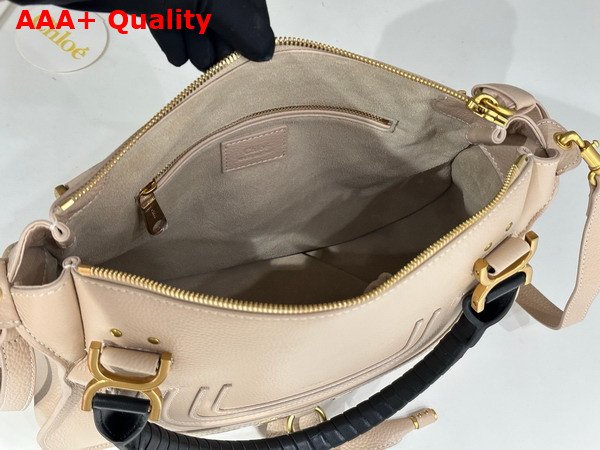 Chloe Large Marcie Bag in Boyish Brown Grained Leather with Black Handle Replica