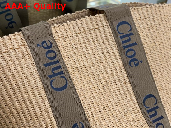 Chloe Large Woody Basket Fair Trade Paper and Woody Ribbon Grove Brown Replica