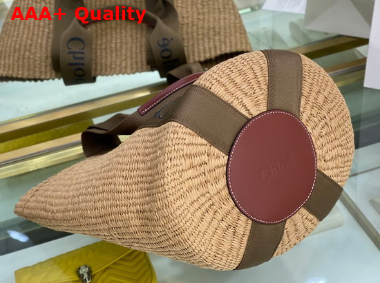 Chloe Large Woody Basket Fair Trade Paper and Woody Ribbon Grove Brown Replica