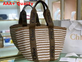 Chloe Large Woody Basket in Fair Trade Paper with the Woody Ribbon Grove Brown Replica
