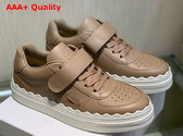 Chloe Lauren Sneaker with Strap Clay Beige Cowhide Replica