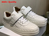 Chloe Lauren Sneaker with Strap White Cowhide Replica