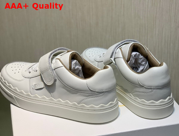 Chloe Lauren Sneaker with Strap White Cowhide Replica
