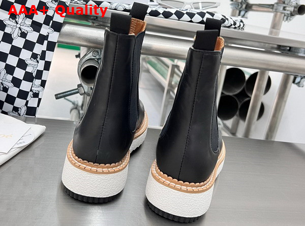 Chloe Lilli Chelsea Ankle Boot in Black Cowhide Replica