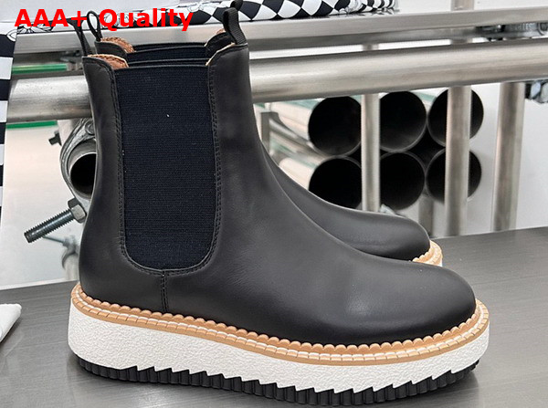 Chloe Lilli Chelsea Ankle Boot in Black Cowhide Replica