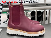Chloe Lilli Chelsea Ankle Boot in Burgundy Cowhide Replica