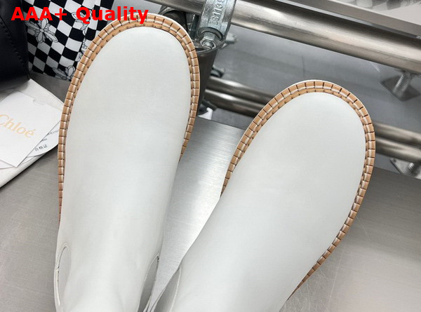 Chloe Lilli Chelsea Ankle Boot in White Cowhide Replica