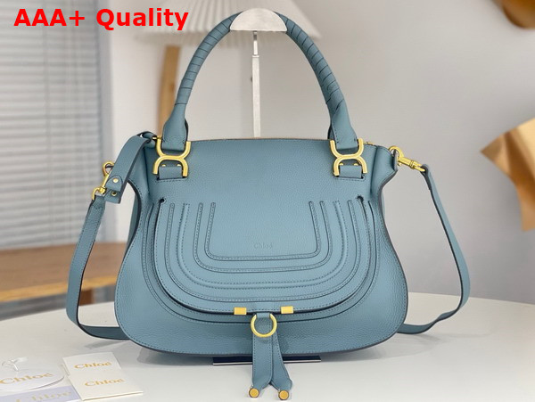 Chloe Marcie Bag in Cloudy Blue Grained Leather Replica