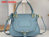 Chloe Marcie Bag in Cloudy Blue Grained Leather Replica