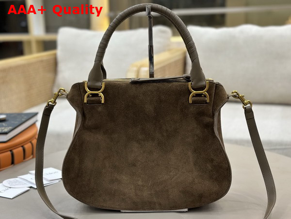 Chloe Marcie Bag in Flannel Grey Suede Leather Replica