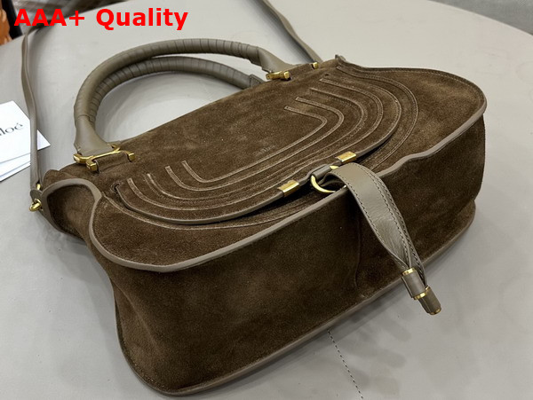 Chloe Marcie Bag in Flannel Grey Suede Leather Replica