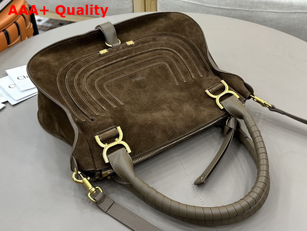 Chloe Marcie Bag in Flannel Grey Suede Leather Replica