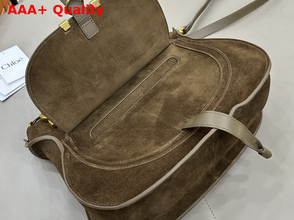 Chloe Marcie Bag in Flannel Grey Suede Leather Replica