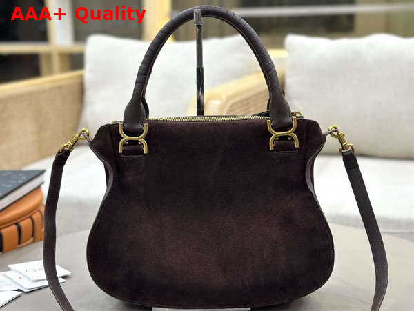 Chloe Marcie Bag in Kohl Brown Suede Leather Replica