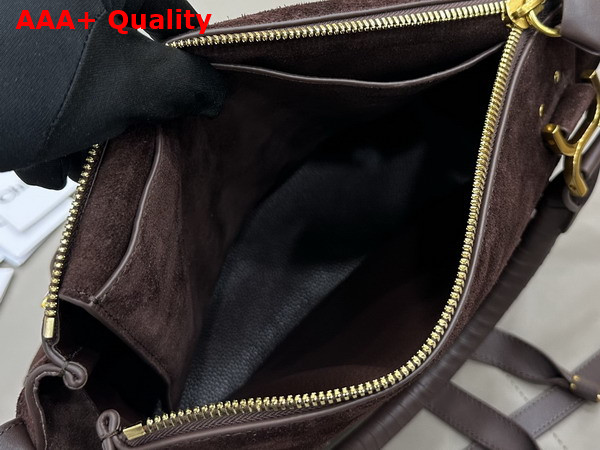 Chloe Marcie Bag in Kohl Brown Suede Leather Replica