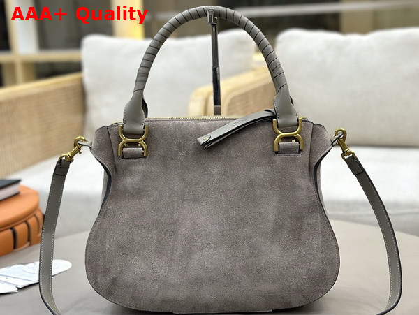 Chloe Marcie Bag in Motty Grey Suede Leather Replica