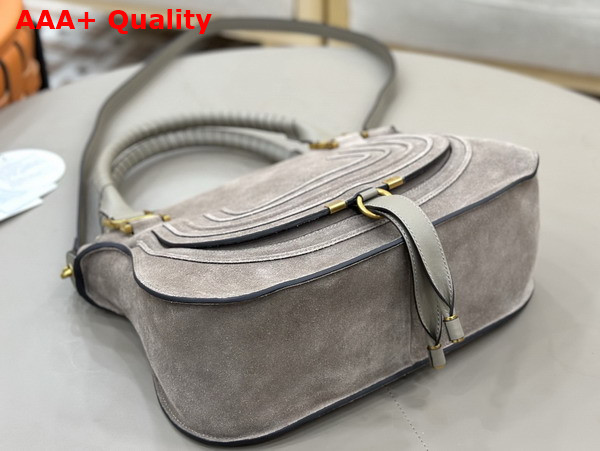 Chloe Marcie Bag in Motty Grey Suede Leather Replica
