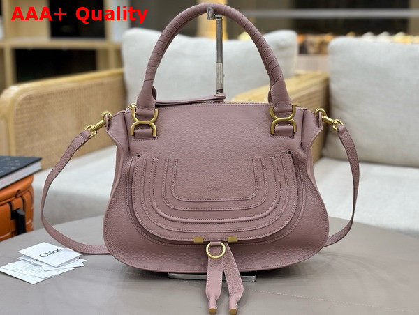 Chloe Marcie Bag in Woodrose Grained Leather Replica