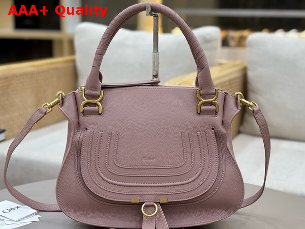 Chloe Marcie Bag in Woodrose Grained Leather Replica